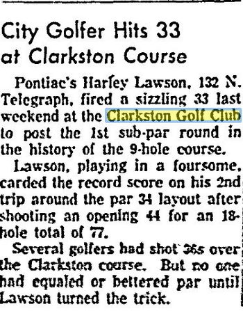 Clarkston Golf Club - June 1956 Article (newer photo)